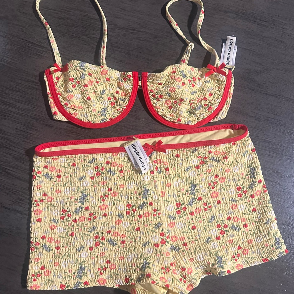 Dippin' Daisy's Yellow and Red Floral Bikini
